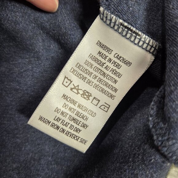 Robert Graham Sweater Mens Medium Navy Blue Knit 1/4 Zip Preppy Casual Shirt - Picture 5 of 8